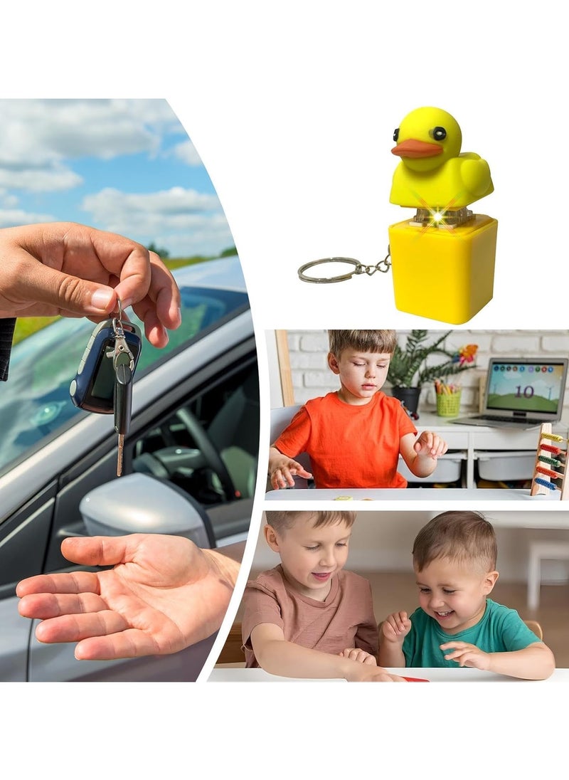 2Pcs Duck Fidget Toy Keychain, Duck Keyboard Keycaps Anxietys Relief Toy, Duck Fidget Clicker, Quack Button Board Clicker, Duck Sensory Toys for Kids Adults