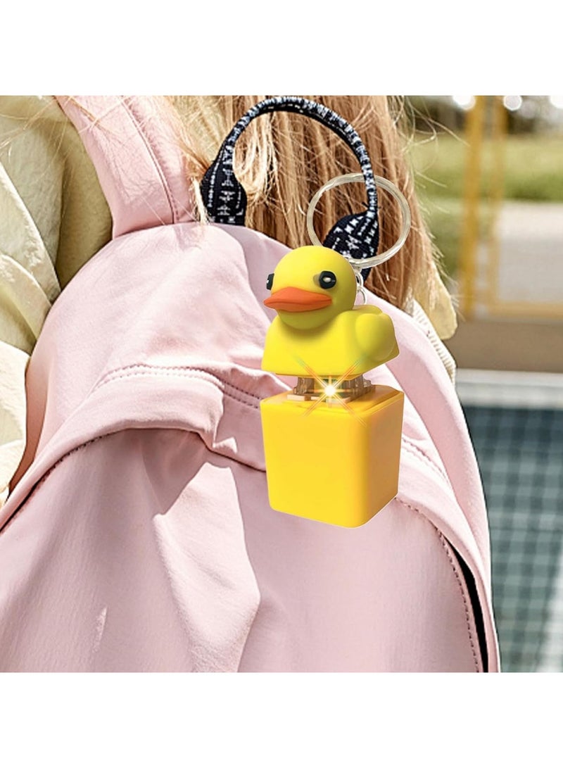 CMGTYYD 2Pcs Button-operated musical toy - Duckeys Quacking Keyboard Fidget Toy, Quacking Duck Keyboard Keychain, Duck Keyring with Colorful Lights, Clicker Duck Toys for Stress Anxiety Relief, Duck-shaped stress-relief toy - Image 5