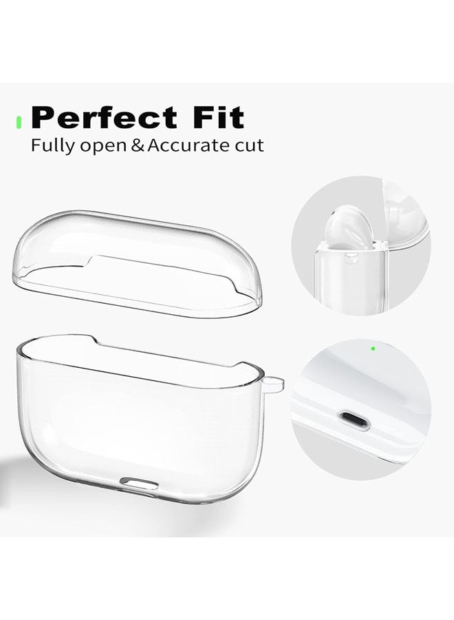SJet Soft TPU Protective Case Cover for AirPods Pro 3 2025 with Cleaner Kit and Keychain(Clear) - Image 4