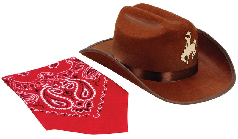 Aeromax Aeromax Jr Cowboy Hat Brown with Tan Cowboy Logo Bandanna One Size