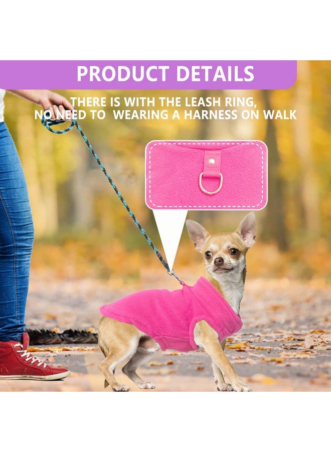 سترتان من الصوف للكلاب الصغيرة - ناعمة ودافئة مع حلقة على شكل حرف D، مثالية للطقس البارد؛ ذكر أو أنثى، مقاس متوسط (وردي، بنفسجي) - Image 3