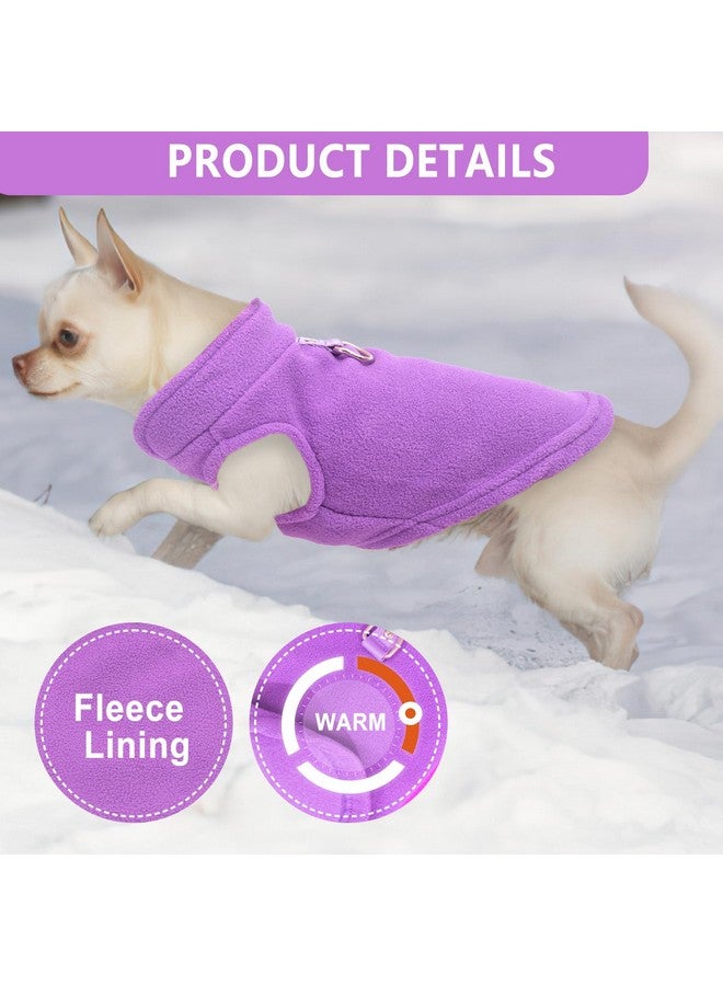 سترتان من الصوف للكلاب الصغيرة - ناعمة ودافئة مع حلقة على شكل حرف D، مثالية للطقس البارد؛ ذكر أو أنثى، مقاس متوسط (وردي، بنفسجي) - Image 5