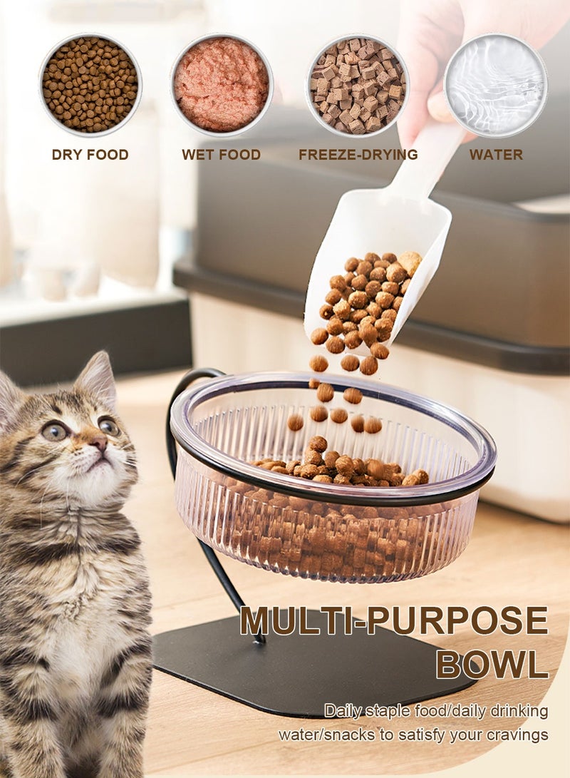 كيدل وعاء طعام للقطط، وعاء طعام مرتفع للجراء والقطط الصغيرة، وعاء طعام للكلاب، وعاء طعام للحيوانات الأليفة مع حامل - Image 5