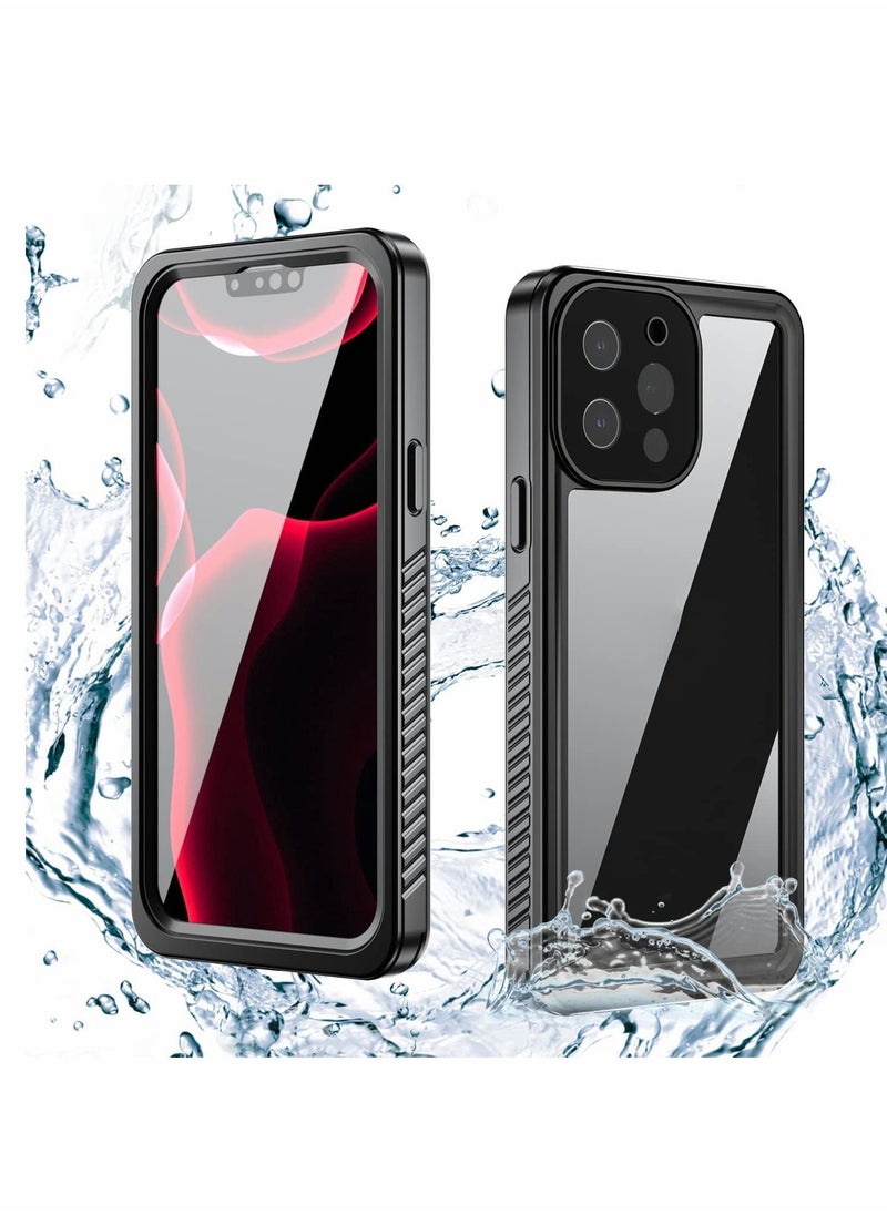 SYOSI - Case for iPhone 13 Pro Max Waterproof Built in Screen Protector Full Body Rugged Duty Protection Antiscratch Shockproof Protective Compatible with 6.7'' Black - Image 1