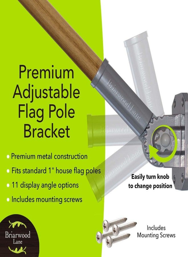 Briarwood Lane Silver Adjustable Aluminum Flag Pole Bracket - Image 2