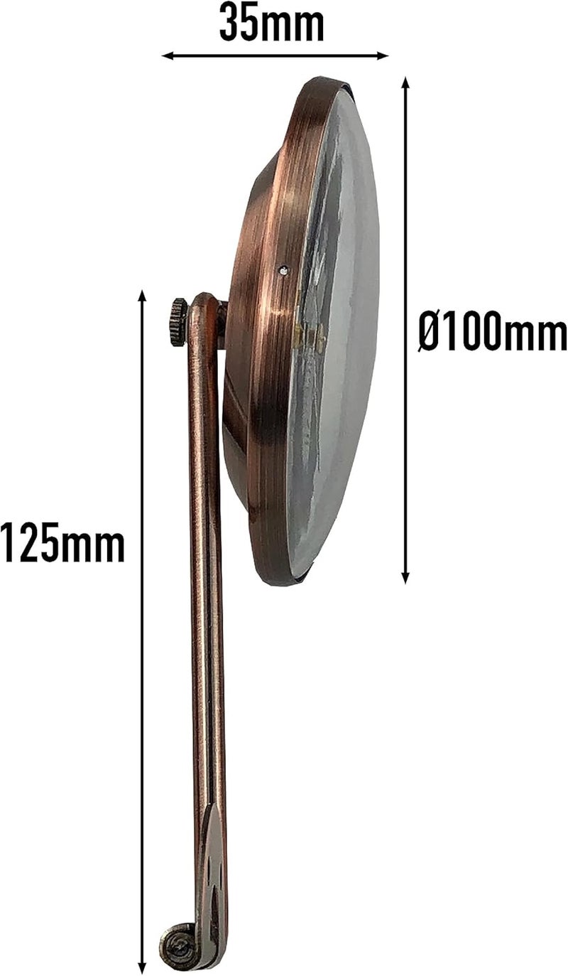 Thermometer World مقياس حرارة ورطوبة خارجي من النحاس مع تصميم قرص أنيق - مقياس حرارة حديقة مناسب لقياس درجة الحرارة والرطوبة الخارجية، مثبت على الحائط، الدفيئة، المرآب، مع ذراع متأرجح لسهولة التموضع | مقياس حرارة حديقة، مقياس درجة الحرارة والرطوبة، حائط، دفيئة، مرآب، ذراع متأرجح لسهولة التموضع - Image 3