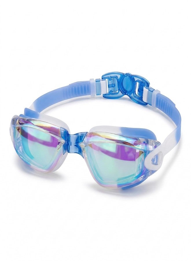 BURNLAB Kids Mirrored Lens Swimming Goggles for Pool and Outdoor Swimming, Adjustable Fit, kids Boys and girls (Royal Blue) - Image 2