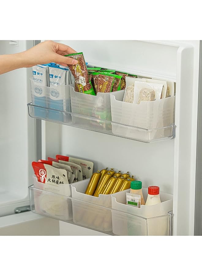 Green Tiger Fridge and Freezer Bins Set of 3 Large Plastic Containers for Food Storage, Beverage Holder, and Pantry Organizer - Refrigerator Door Space and Cabinet Kitchen essential (Frosted fridge bin) - Image 1