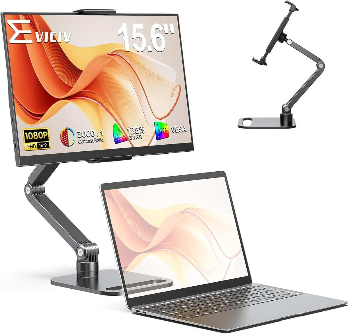 EVICIV EVICIV Portable Monitor With Metal Stand 15.6 inch Z3C7B066C4ED374727049Z
