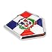 Overdecor Dominican Flag Decal Stickers Emblem Car Accessories Decorations Chrome Shield Flag Sticker Decals for Cars Truck Vehicles 2 Pack - Image 2