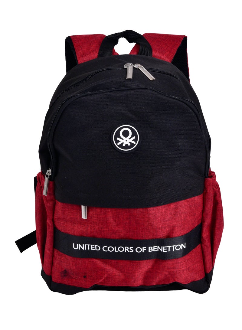 UNITED COLORS OF BENETTON UCB-13074 Retro Backpack Black and Red - Image 1
