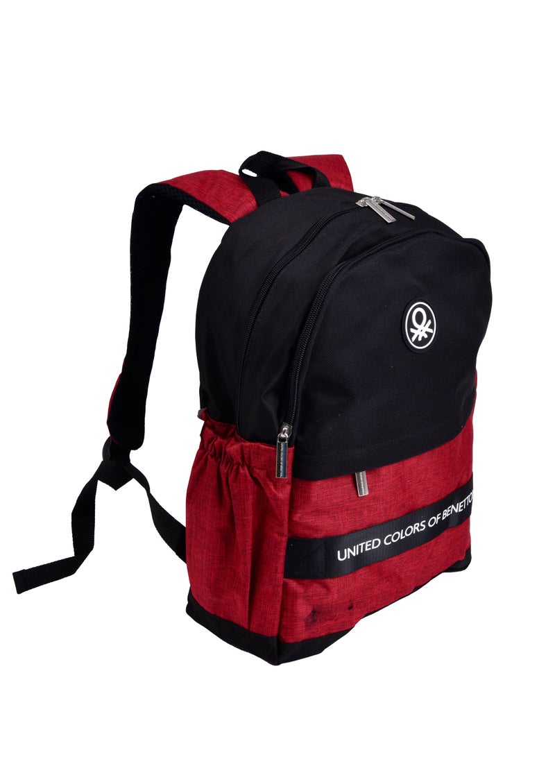 UNITED COLORS OF BENETTON UCB-13074 Retro Backpack Black and Red - Image 2