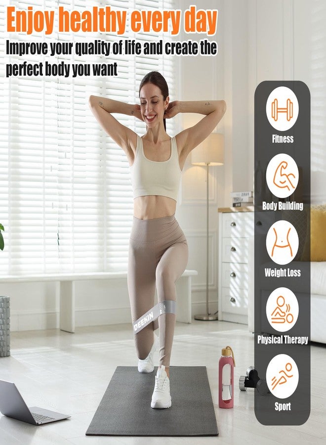 DEEKIN 20 Pcs Resistance Bands Bulk Loop Resistance Exercise Bands for Working Out Stretch Yoga Starter Set Elastic Exercise Fitness Band Equipment for Home Fitness, Gym, Yoga(Soft Gray,15-20LBS) - Image 4