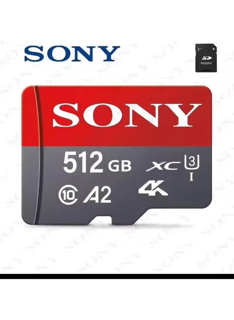 Sony Memory Card 512GB Reading Speed Class 10 Flash Micro Card for Phone card red - Image 3