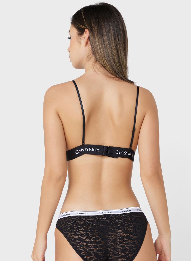 CALVIN KLEIN Logo Band Lace Detail Bikini Brief  - Image 4