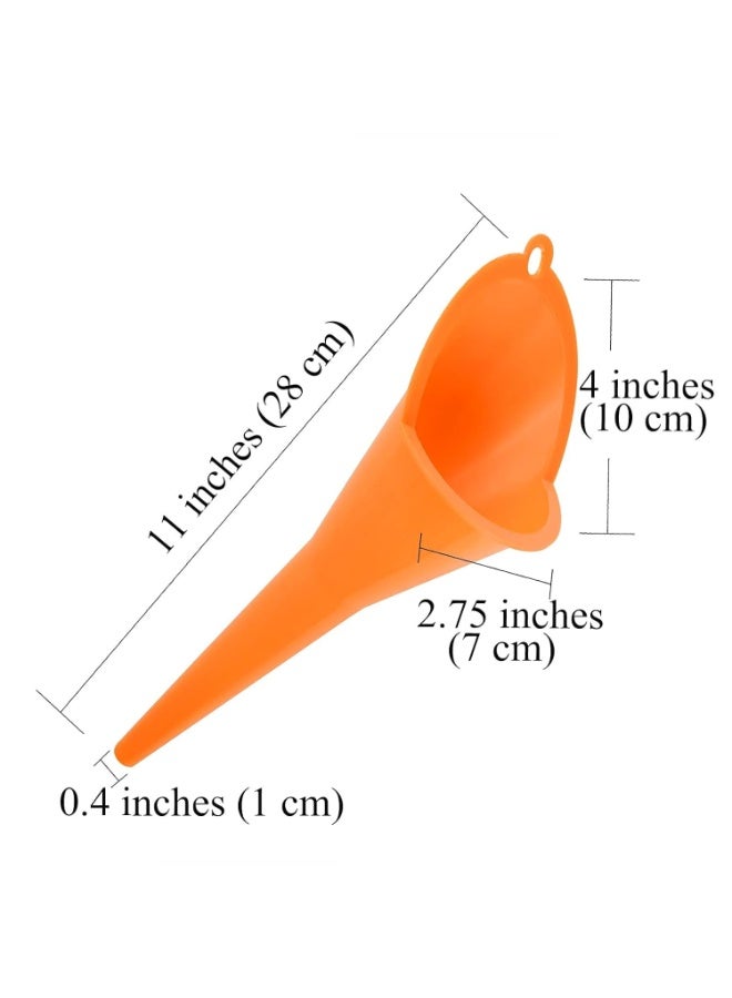 INSIJAM 4-Pack Multi-Use Plastic Long Neck Oil Funnel - for Automotive Engine Oils Lubricants Diesel Kerosene Water and Other Liquids Durable and Lightweight - Image 2