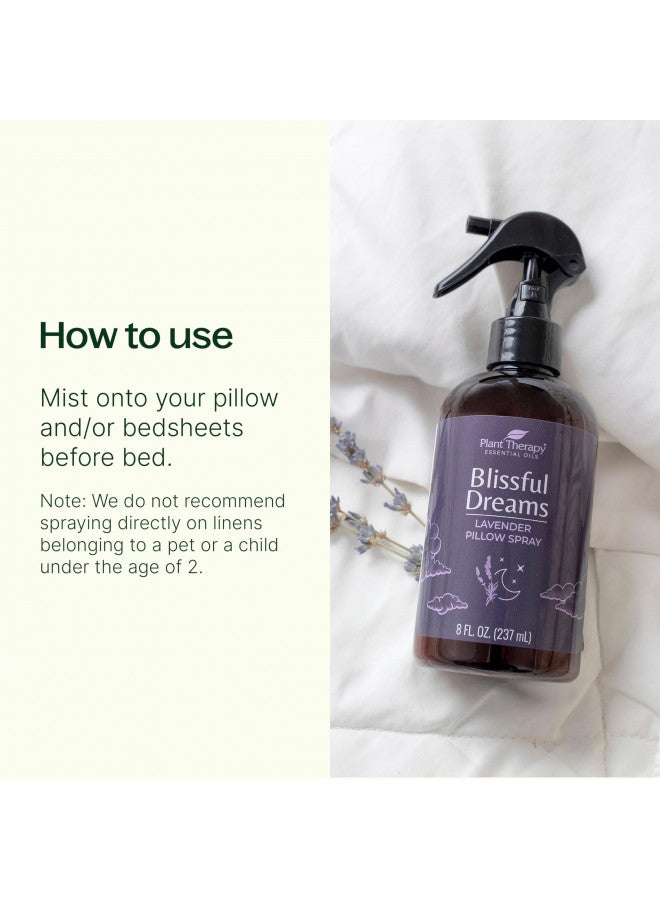Plant Therapy Plant Therapy Blissful Dreams Lavender Pillow and Linen Mist and Room Spray, for Relaxation & Sleep, Powered by Essential Oils Like Lavender & Roman Chamomile, Aromatherapy Sleep Spray, 8 oz  - Image 1