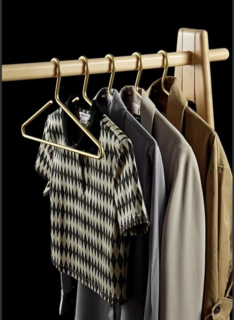 Light luxury solid clothes hanger, high-end aluminum alloy clothes hanger 5-piece set - Image 2