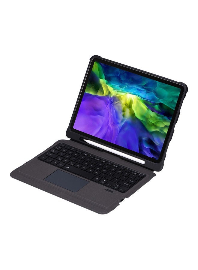 T207 Keyboard Protective Case BT3.0 Detachable with Touchpad Replacement for iPad Pro 11(2018/2020) Black - Image 1