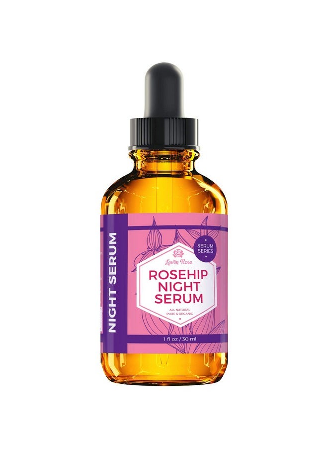Leven Rose - Leven Rose Rosehip Oil Night Face Serum, 100% Pure Organic Natural Rose Hip Oil Serum for Dry Skin 1 oz - Image 1