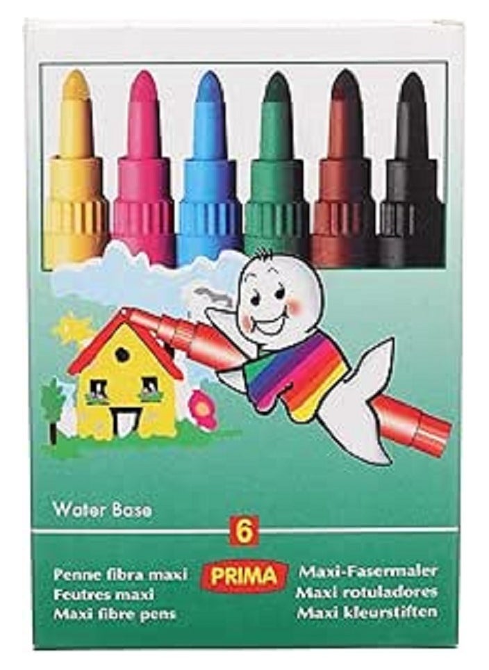 Prima maxi jumbo set of 6 fibre tip colors - pzsku/Z3C7B9BCE8AC5EE9B31D2Z/45/_/1723645354/882ff40d-2c92-4fdc-b19d-0430d211799d