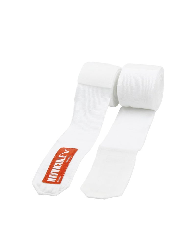 Invincible Mexican Style Semi-Stretch Hand Wraps White 2.5 Meter - Image 2
