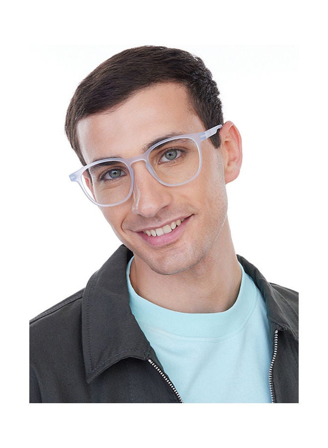 لينسكارت بلو هوستلر | نظارات بيوش بانسال | نظارات كمبيوتر زيرو باور بلوكت ومضادة للوهج | مربع كامل الحافة باللون الأزرق | للرجال والنساء | كبير | رطل E14058 - Image 4