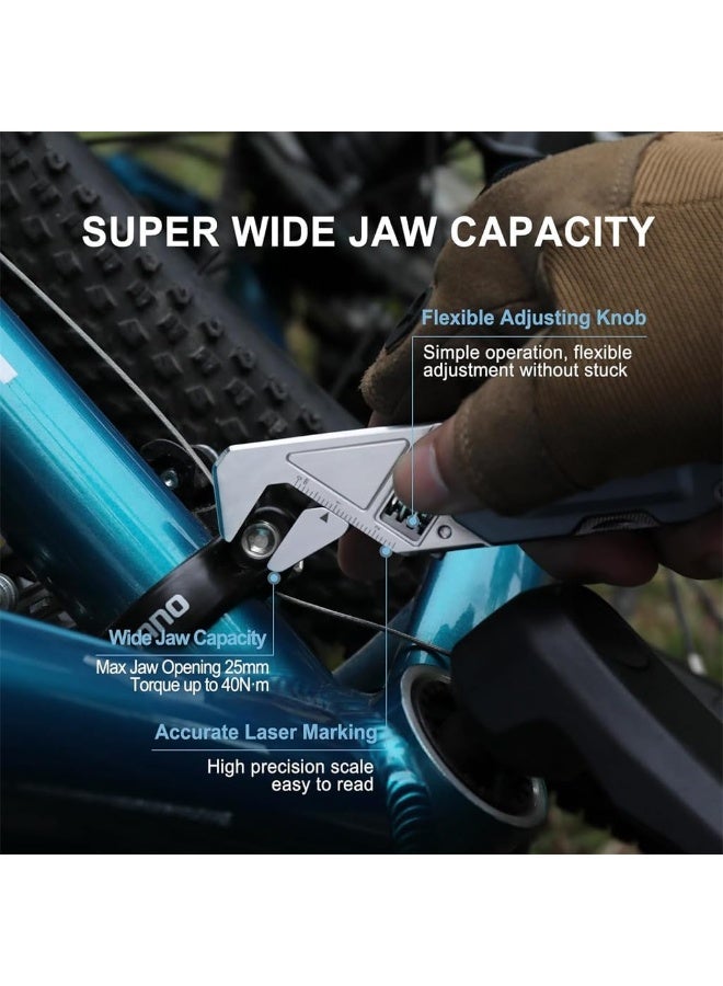 Nextool Multi Tool Wrench, 6 in 1 Wrench Multitool with Knife, Flat Phillips Screwdriver and Bottle Opener Bike Multitool with 9 in 1 Bits Set and Nylon Pouch for Cycling Maintenancen Household Repairs  - Image 4