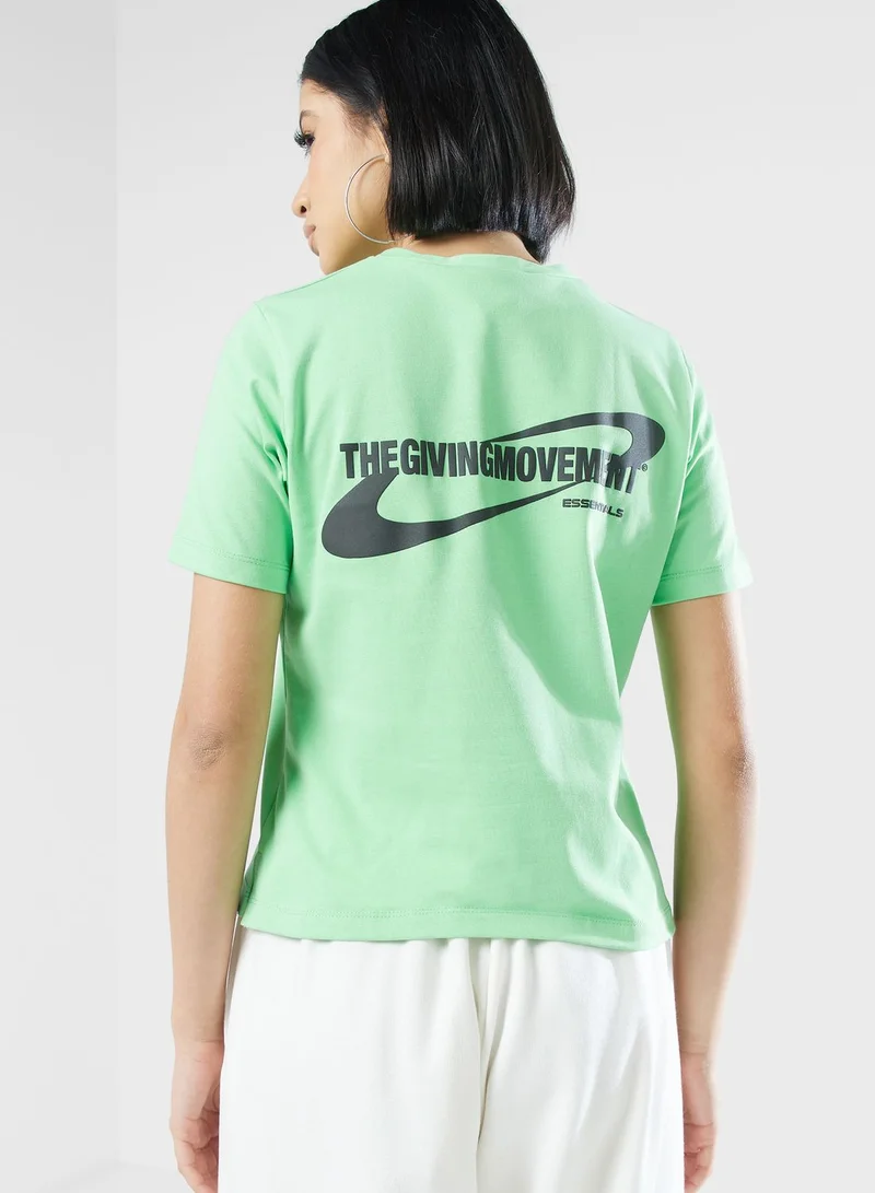 The Giving Movement Regular Logo Space Printed T-Shirt