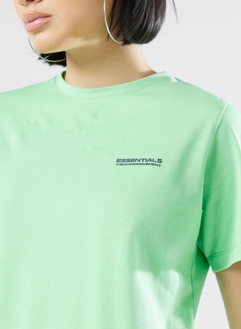 The Giving Movement Regular Logo Space Printed T-Shirt