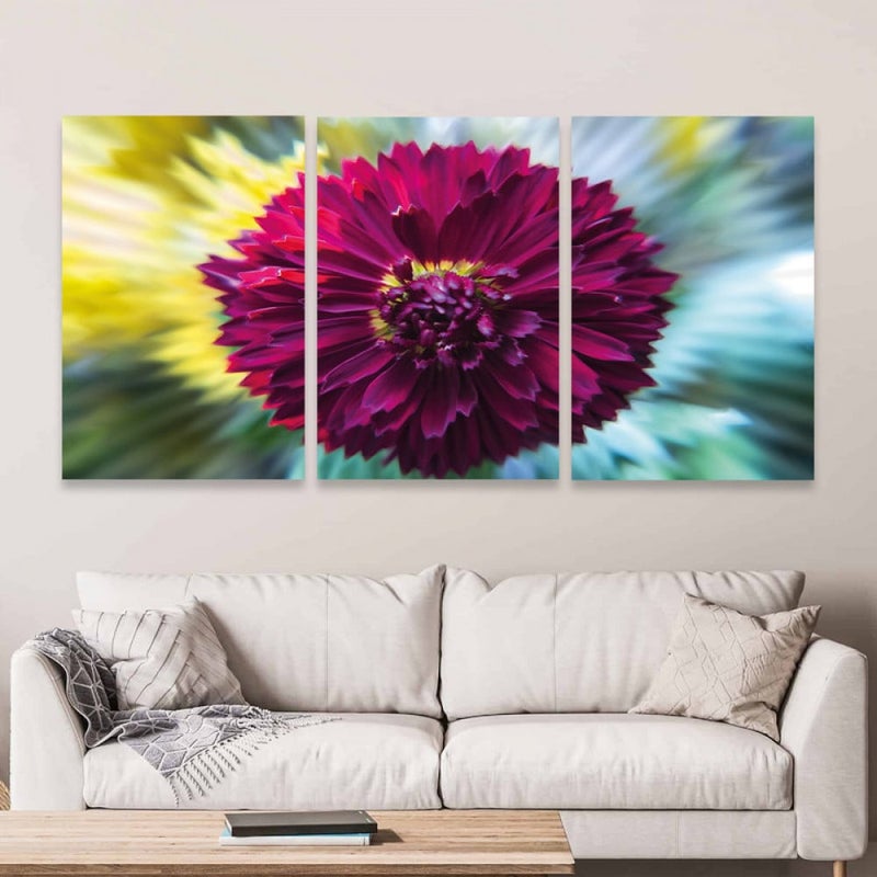 ماركتنا ثلاث لوحات قماشية فخمة بتصميم مودرن مع برواز مجوف مقاس (150×70) ثلاث قطع - Image 1