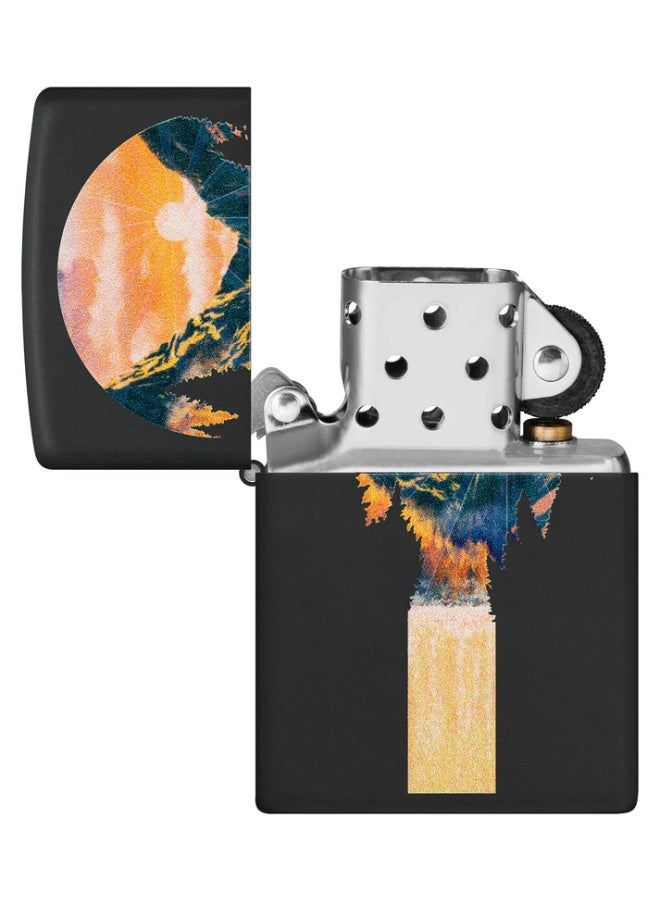 Zippo 48676 218 Waterfall Design Black Matte Windproof Lighter - Image 3