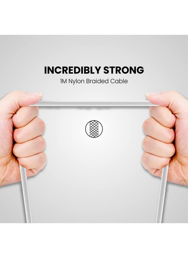 Portronics - Portronics Konnect A Type-C Cable with 3A Rapid Charging & 480mbps Data Transmission,1 M Cord Length(White) - Image 1