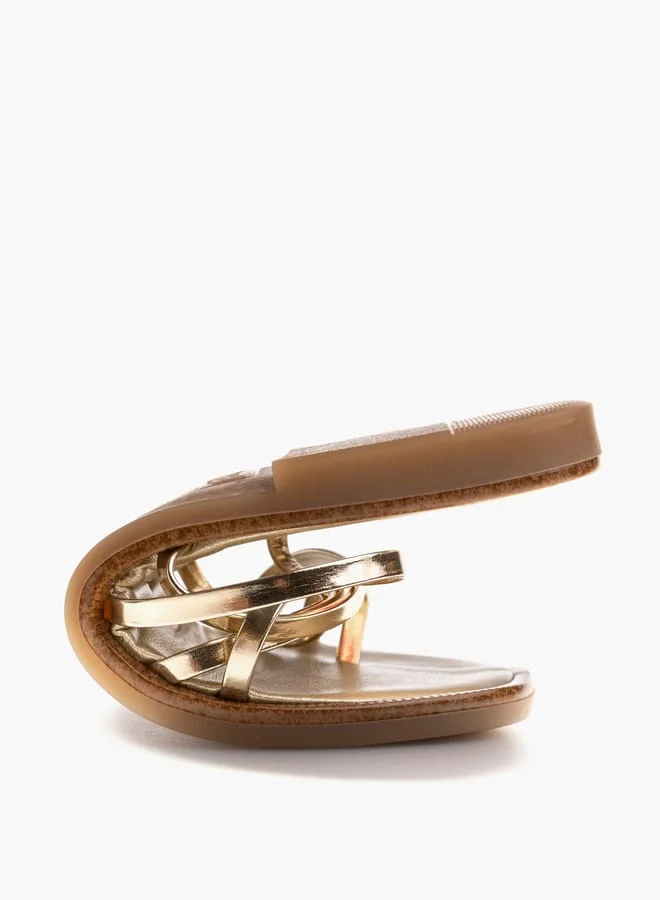 Pablosky Girls Slip-On Cross Strap Sandals