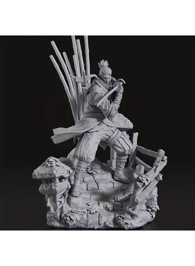 Gray ABS 75mm Wolf Shadow Wild Figure For DnD Miniature Painting Display Collection - Image 3