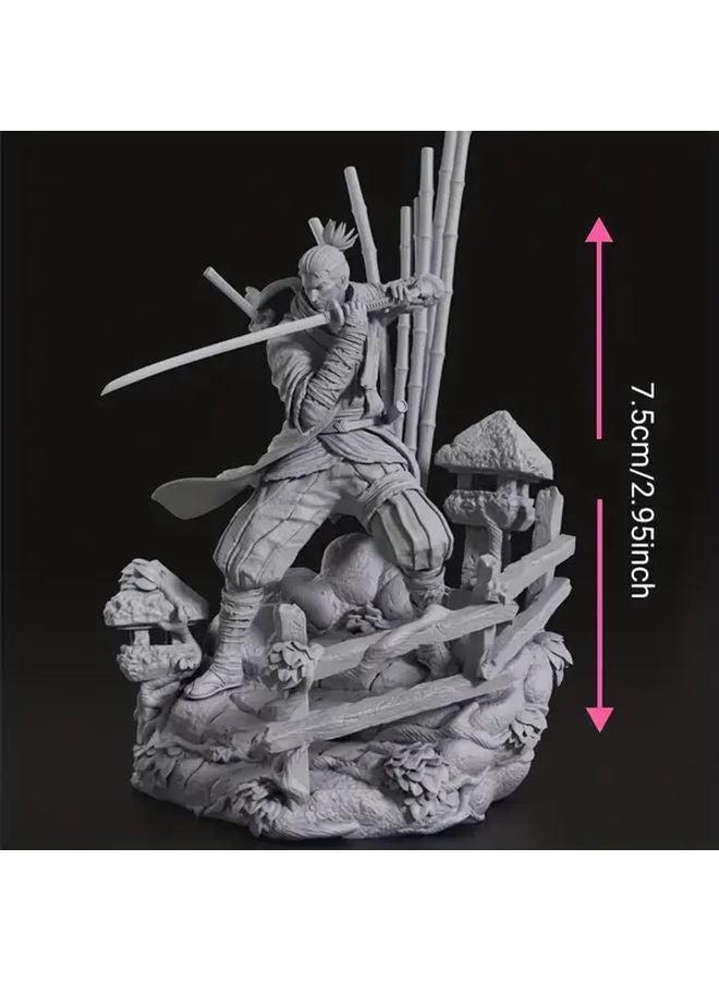 Gray ABS 75mm Wolf Shadow Wild Figure For DnD Miniature Painting Display Collection - Image 2