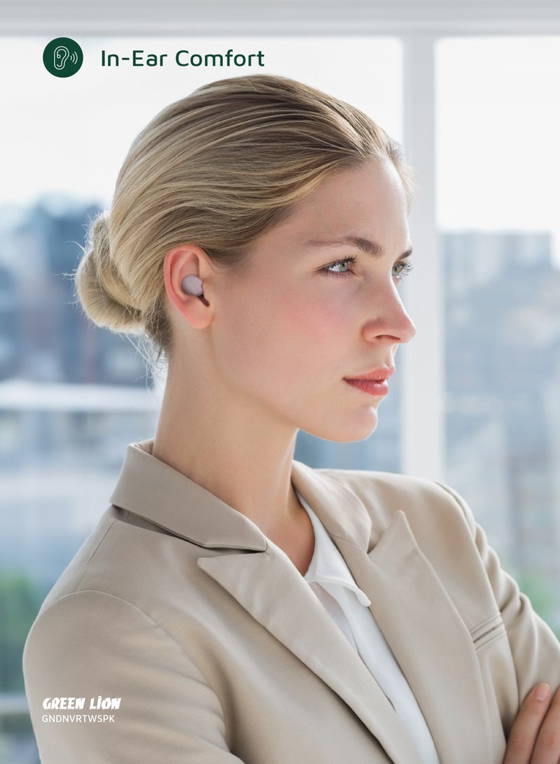 GREEN LION Denver True Wireless Earbuds with 3H Playtime & Voice Assistant / Bluetooth V5.4 / HiFi Sound / Built-in Microphone / IPX4 Waterproof - Pink - Image 5