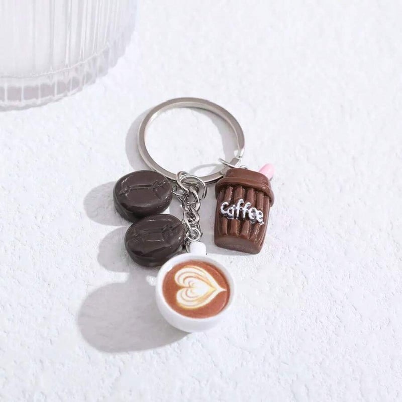 1pc Coffee Cup Decor Keychain, Minimalist Bag Charm, Car Key Chain Accessory Gifts For Mother, Father, Graduation, And  Teacher - Image 3