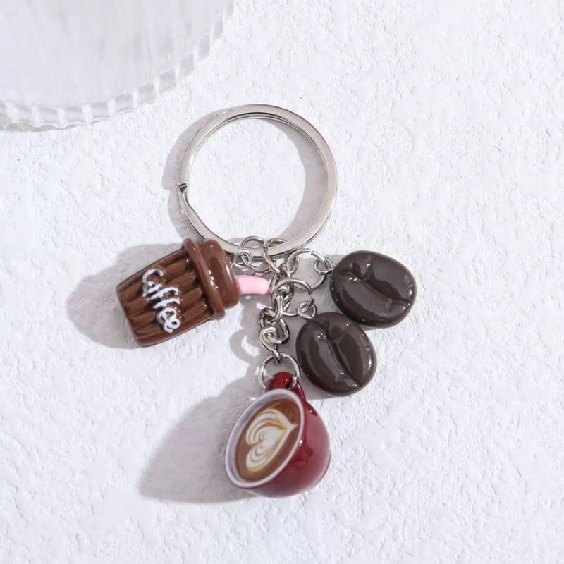 1pc Coffee Cup Decor Keychain, Minimalist Bag Charm, Car Key Chain Accessory Gifts For Mother, Father, Graduation, And  Teacher - Image 2