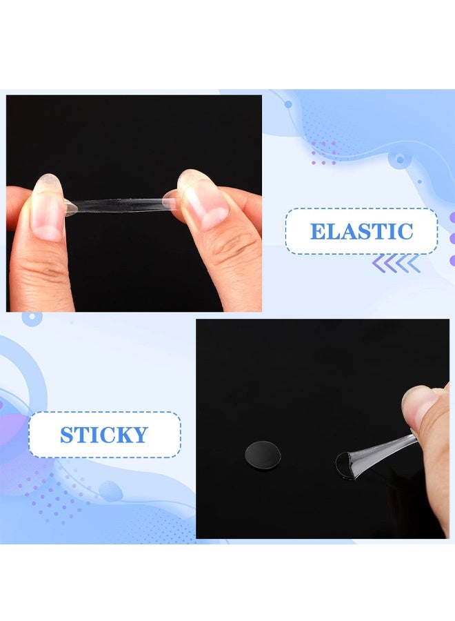 600 Pieces Double Sided Adhesive Dots Clear Sticky Tack Tape Removable Stickers Acrylic Round Putty Waterproof Sticky Dot for Balloon Craft DIY Art Office Supplies, 10mm - Image 3