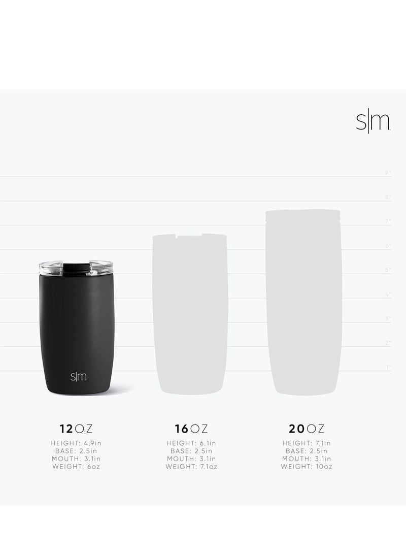 Simple Modern Travel Coffee Mug Tumbler with Flip Lid | Reusable Insulated Stainless Steel Cold Brew Iced Coffee Cup Thermos | Gifts for Women Men Him Her | Voyager Collection | 12oz | Green - Image 5
