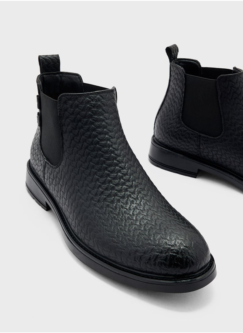 Robert Wood Textured Chelsea Boots  - Image 4