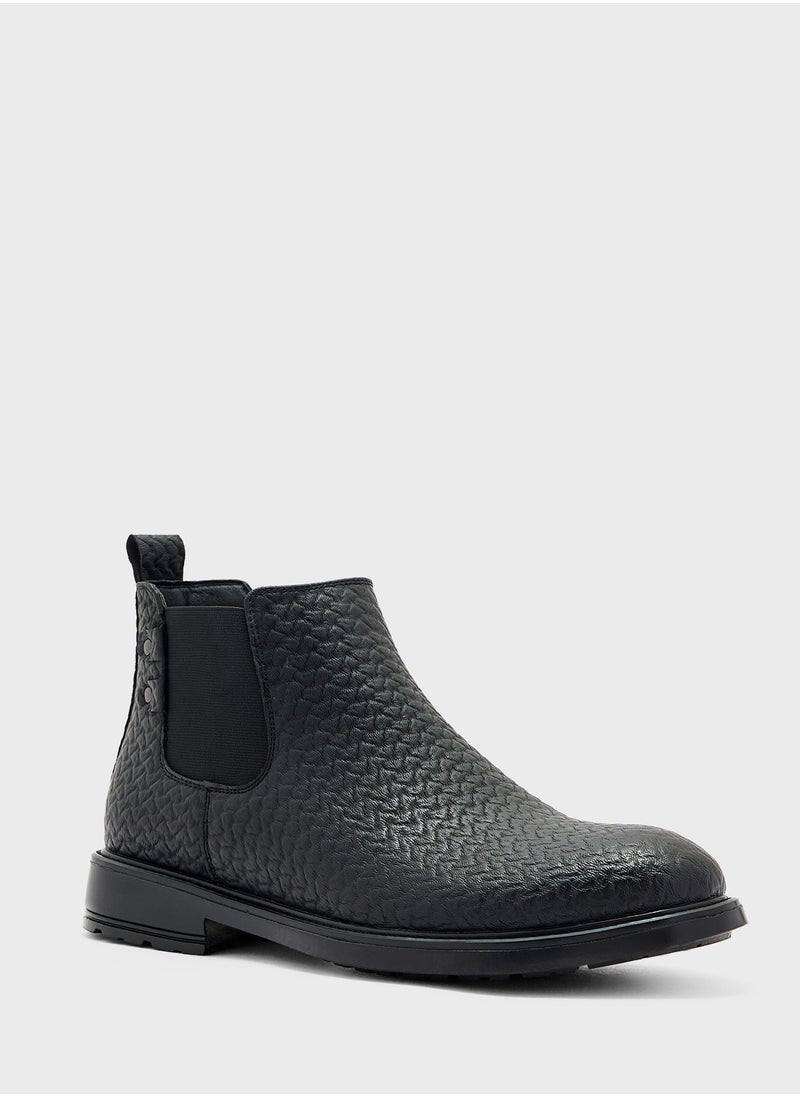 Robert Wood Textured Chelsea Boots  - Image 2