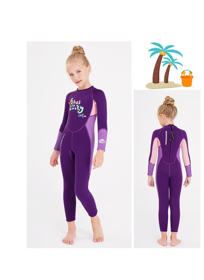 DIVE & SAIL 3Pcs Children's Wetsuit 2.5mm One-piece Thickened Warm Swimsuit Long-sleeved Cold Swimsuit Multicolour  - Image 2