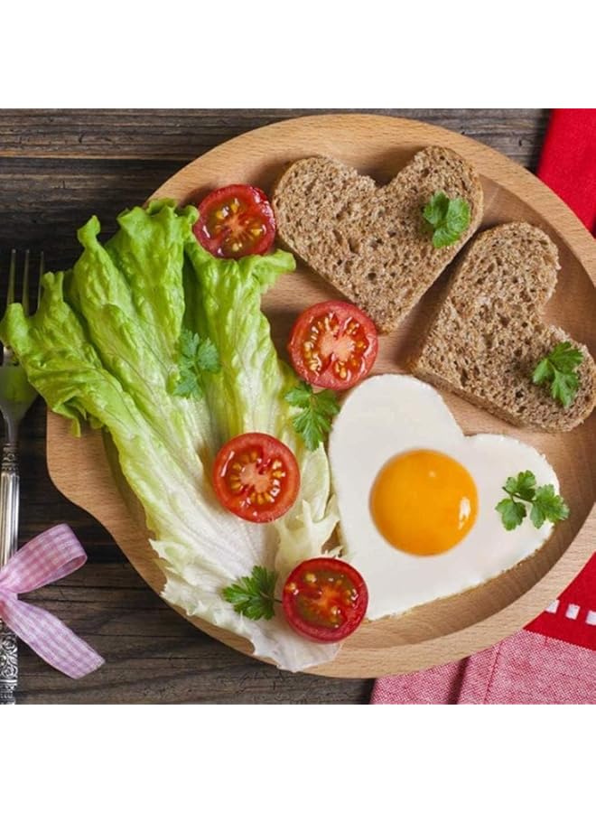 KASTWAVE Silicone Fried Egg Mould, 3Pcs Heart&Round⋆ Shape Pancakes Maker For Saving Cooking Time, Insulated Biscuit Mold Baking Stencil For Fast Easy Diy Egg/Cupcake/Pastry - Image 5