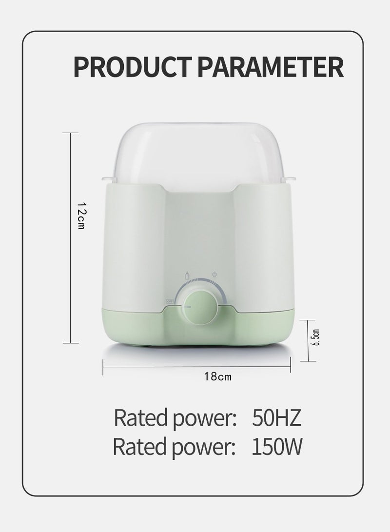 BEIRUI 3-in-1 Baby Bottle Warmer & Sterilizer - Precise Temperature Control for Breastmilk/Formula, Steam Sterilizes Bottles & Warms Baby Food (Dual Bottle Capacity) - Image 3