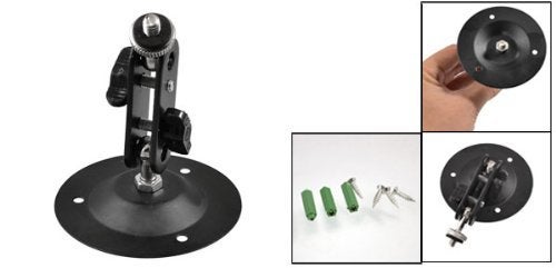 bnafes 2 Pcs Wall Mount Round Base Flexible Bracket Stand for CCTV Camera Camcorder - Image 2