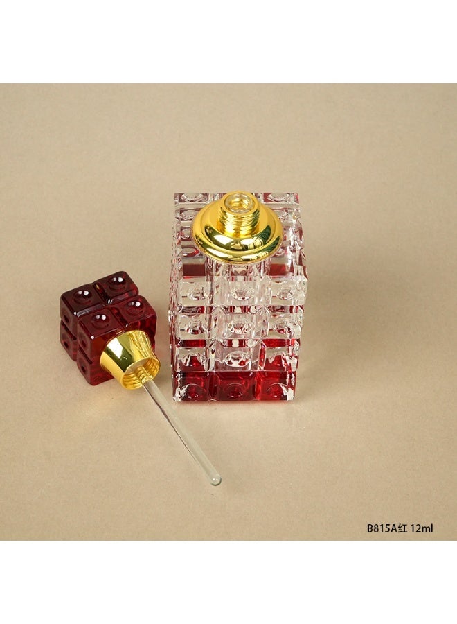 1pcs زجاجة الزيوت العطر الكريستال 12 مل B815A- أحمر - Image 3