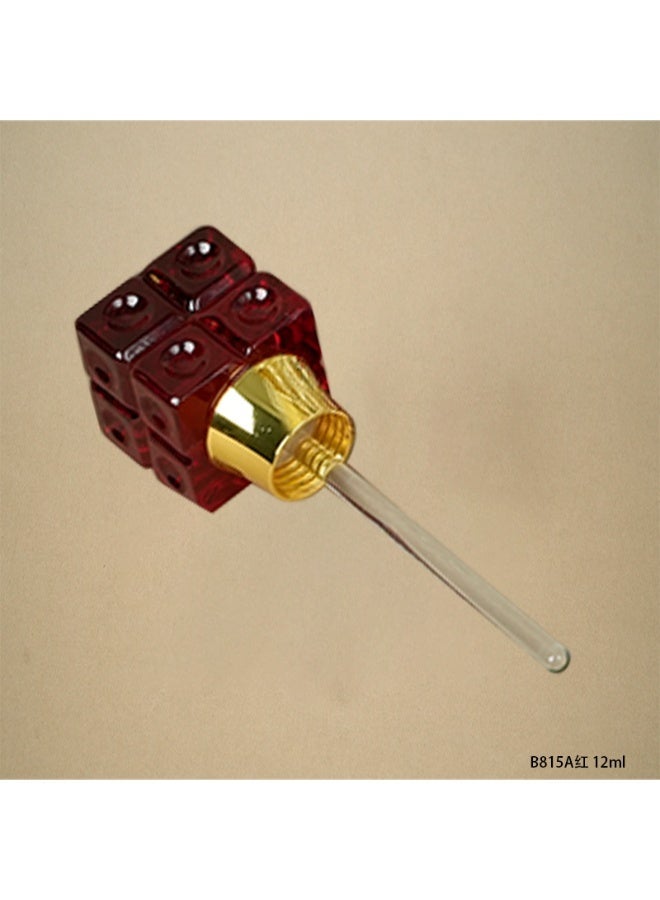 1pcs زجاجة الزيوت العطر الكريستال 12 مل B815A- أحمر - Image 5