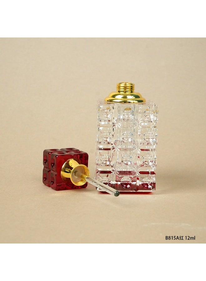 1pcs زجاجة الزيوت العطر الكريستال 12 مل B815A- أحمر - Image 2